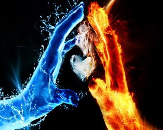 red hand blue hand